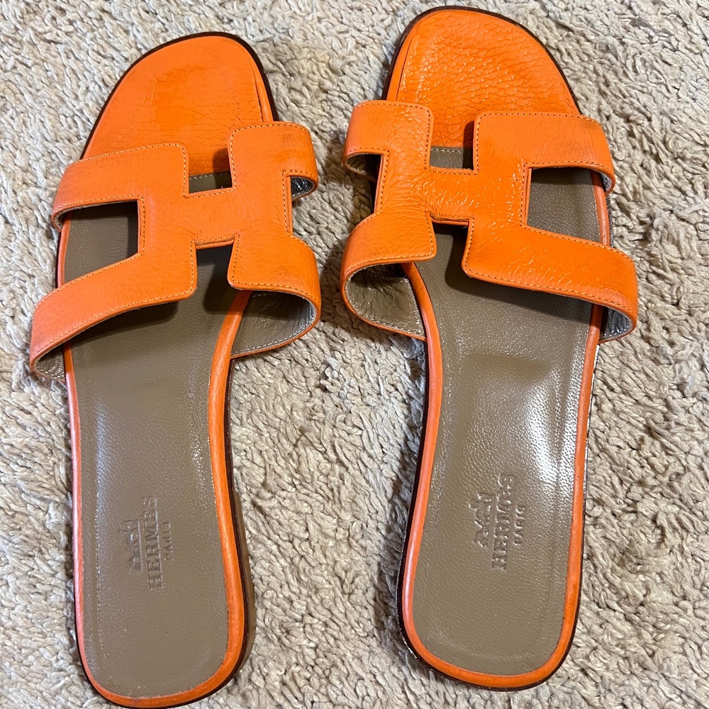 Hermes leather sandals